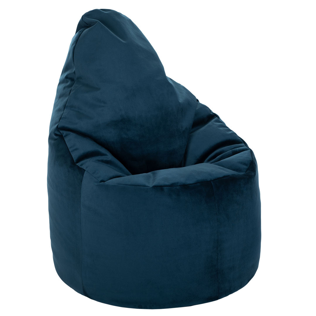 Luxury Velvet High Back Relaxing Bean Bag Chair