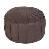Moroccan style Faux Leather Pouffe